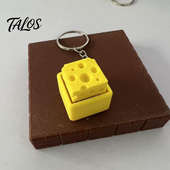 Talos 3D Printed Cheese Clicker Toy, Stress Relief Finger Clicker, Pocket Size Push Button Fidget Keyboard Toy