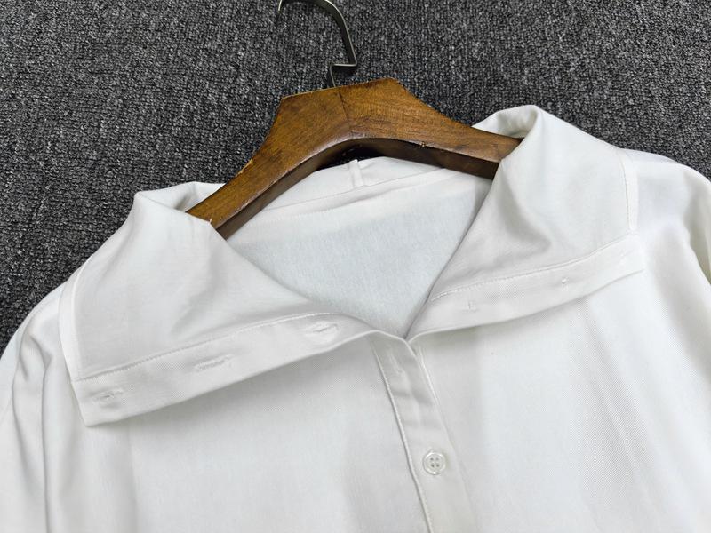 Longmei Women's High Neck Long Sleeve Top - Early Spring 2026 VKC Style, Simple Commute, Half-Open Collar Shirt
