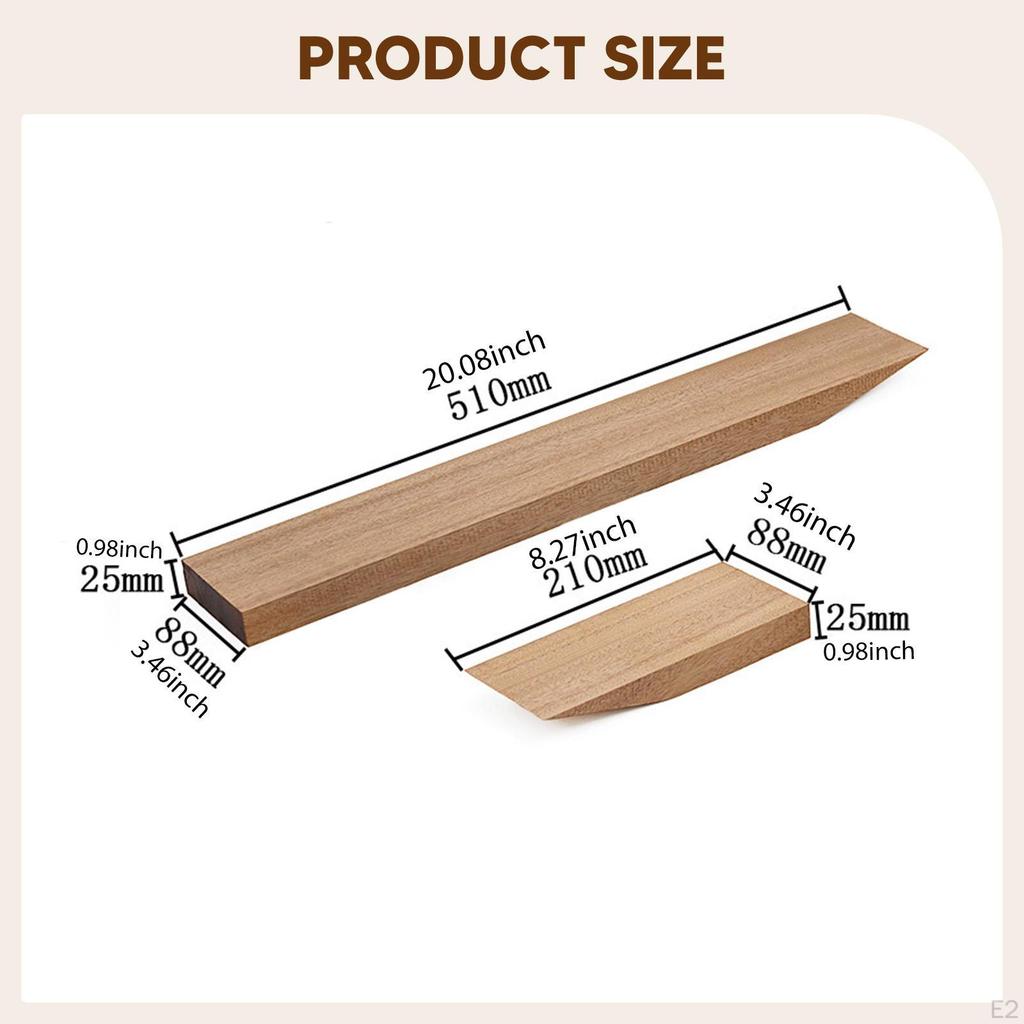 2Pcs Wood Guitar Neck Blank Making Material Solid Luthier Supplies Accessories DIY Handmade