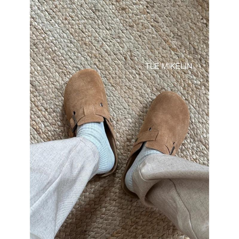 Thick Bottom Ugly Cute Cork Women's Spring New Retro Baotou Half Slippers