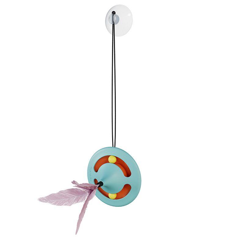 

Cat Toy Self-Hi Relieving Stuffy Tumbler Gyro Turntable Funny Cat Handy Gadget Bite-Resistant Cat Toy Interactive Pet Supplies Double color [Blue + Orange]]