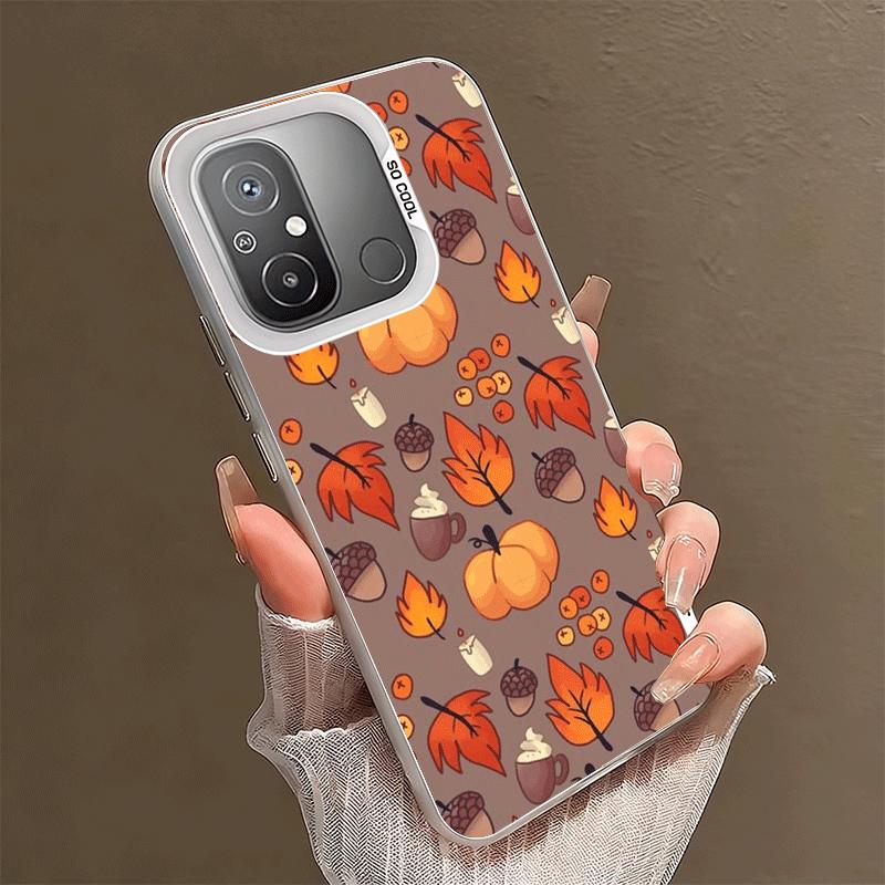 

Pumpkin Happy Fall Autumn Soft Phone Case for Xiaomi Redmi 15C 15 14C 13C 12C Poco X5 X6 X7 Pro X3 F8 F7 Ultra M8 13 12 Cover Ba Xiaomi Poco X3