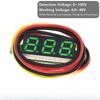 0.28 Inch 3-wire Digital DC Voltage Meter Head, Digital Display, Adjustable, Three-wire DC0-100V Battery Voltmeter