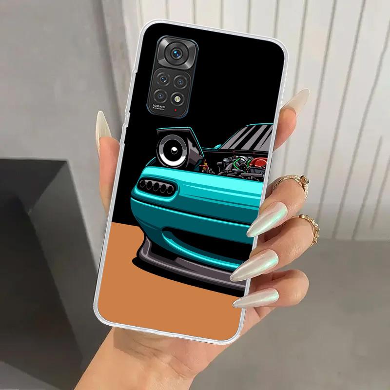 JDM Car MX5 Cute Phone Case for Xiaomi Redmi Note 15 14 14S 13 12S 12 Pro 11S 11 Plus 11T 11E 10S Soft Funda Print Shell Redmi N