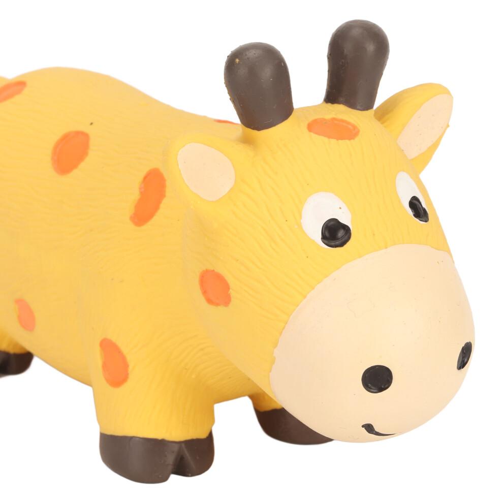 Grunting Latex Dog Toy Interactive Boredom Relief Bite Resistant Squeaky Squeeze Dog Toy with Cotton Rope Tail