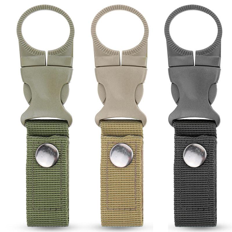 3Pcs Water Bottles Buckle Set Outdoor Nylon Webbing Tactical Waterbottle Hook Backpack Hanger Belt Water Bottle Holder Clip 4