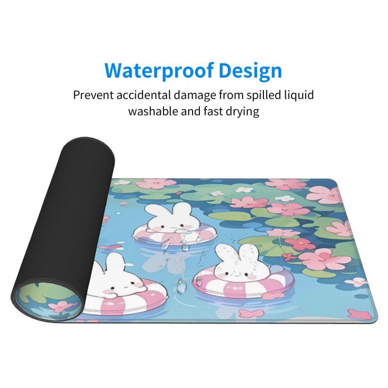 Gaming keyboardpad Office Soft Non-Slip Carpet Rubber Mice Pad New Models Cute Rabbit Pink Anime Mousepad Home HD Print Mousepad