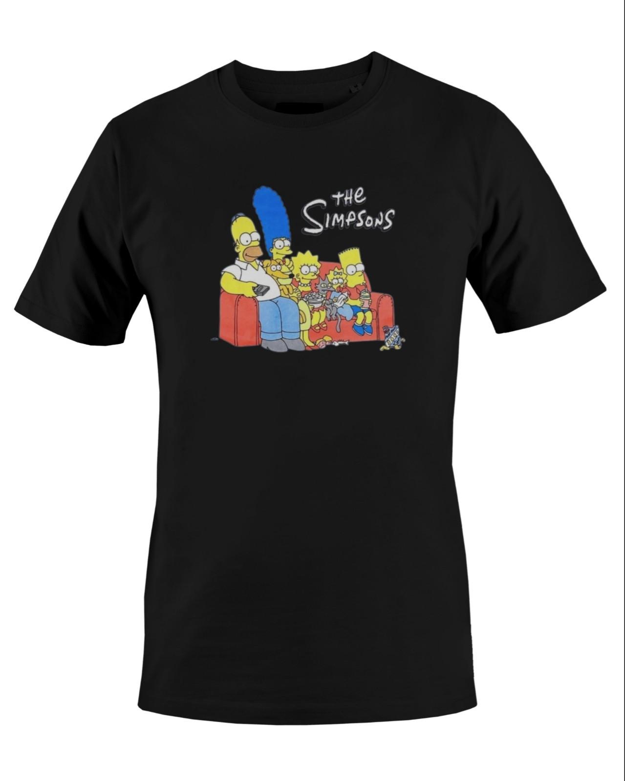 The Simpsons Family Couch Graphic Print Mens T-Shirt L