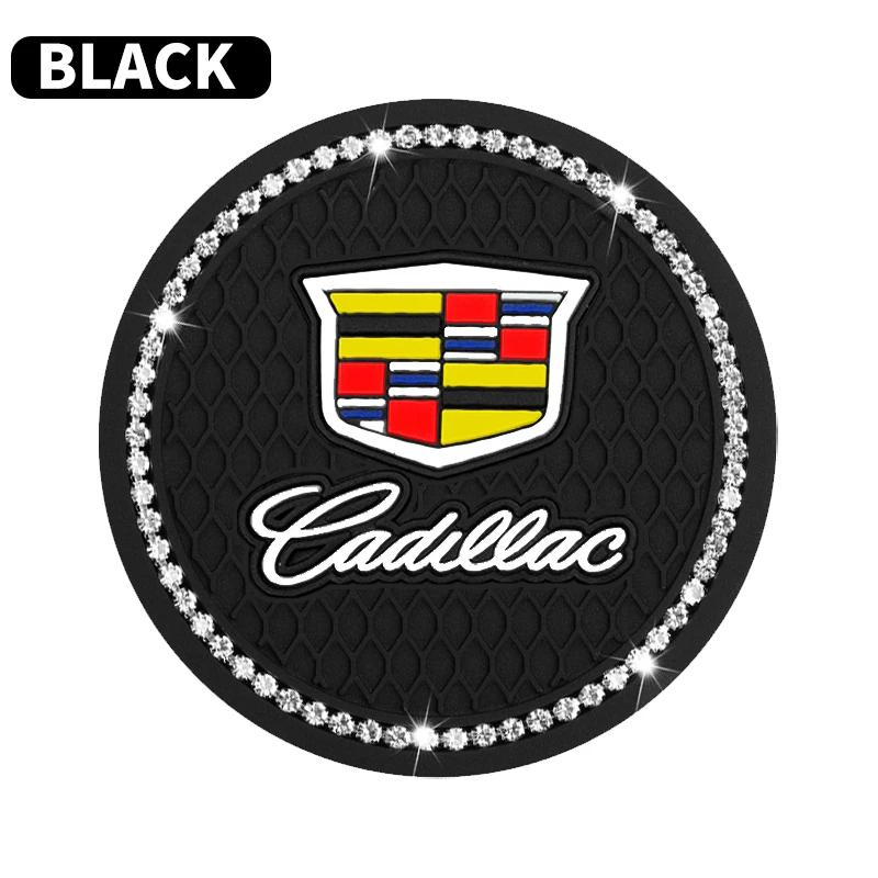 Car Non-slip Water Cup Pad Diamond Rhinestone Bling Decoration For Cadillac Escalade GT4 XT4 ATS XT5 CTS XTS RS Accessories