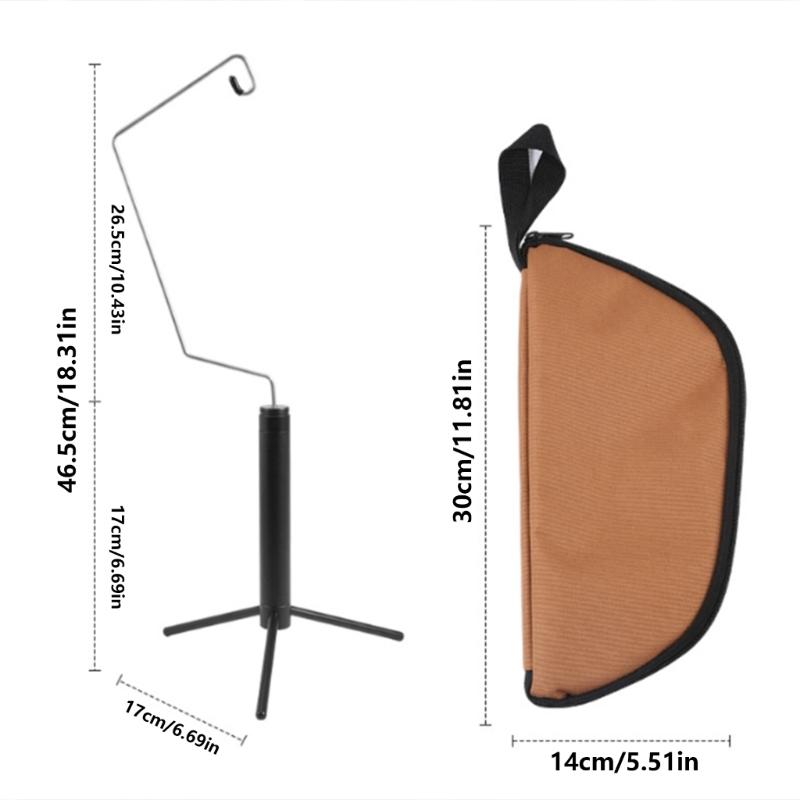 Gancio Appendiluce da Scrivania Rastrelliera Supporto Treppiede per Luce da Tavolo da Campeggio Supporto Luce Smontabile Rastrelliera Appendi Luci