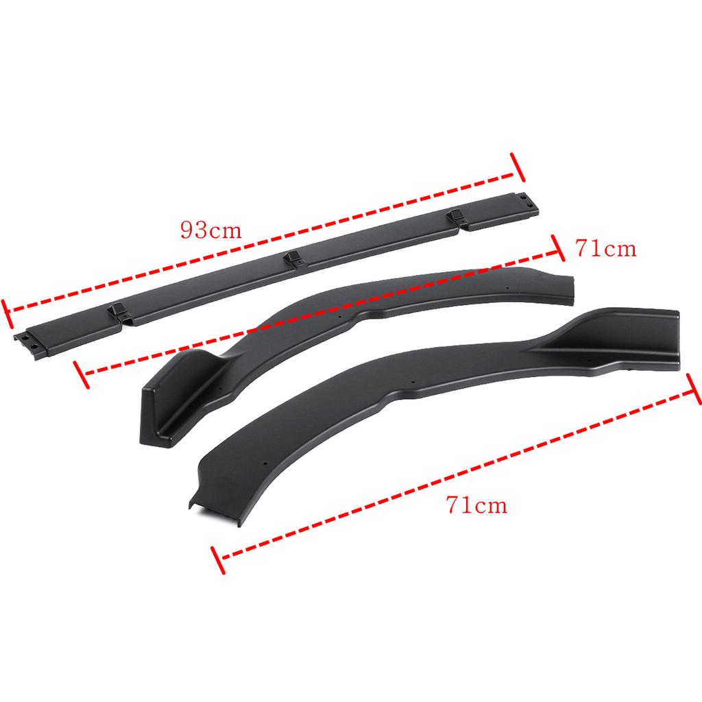 3X For Toyota Camry SE//XSE 2018 Mirror Black Front Bumper Lip Spoiler Cover Trim