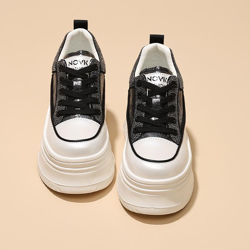 Inner height increase women's spring and autumn new single shoes platform muffin shoes versatile casual board shoes children