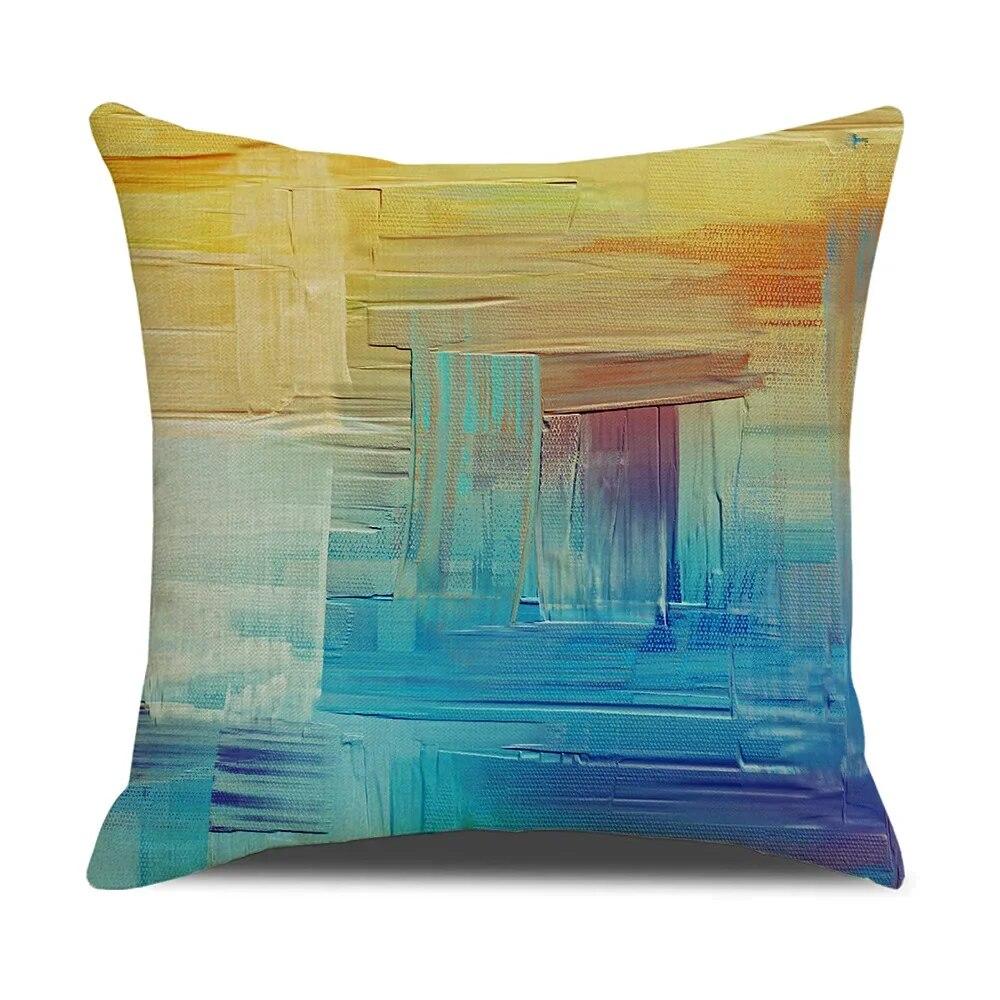 Abstract Color Pillowcase 45x45cm Retro Graffiti Print Cushion Cover Sofa Chair Polyester  Modern Room Home Decoration