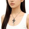Sword Pendant Link Chain Necklace Summer New Fine Jewelry Europe 925 Silver Vintage Gift For Women Men