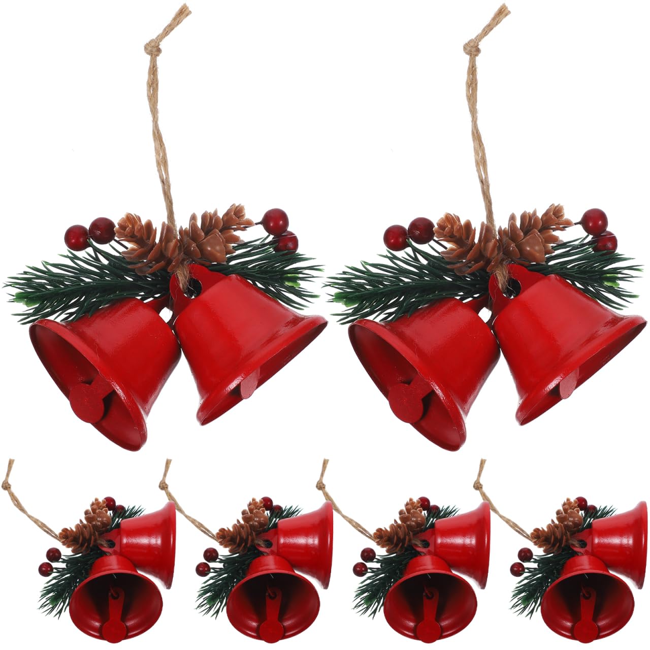

LEDMOMO Christmas Bell Set of Hanging Ornaments for Christmas Lightweight and Durable Christmas Party Decorations Pendants, 6, Trees, Metal,