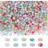 100Pcs 10 Colors Glass Abacus Beads Colorful Disc Stone Spacer Bead Rondelle Flat Loose Beads Smooth Craft Bead for Bracelet Necklace Jewelry Making