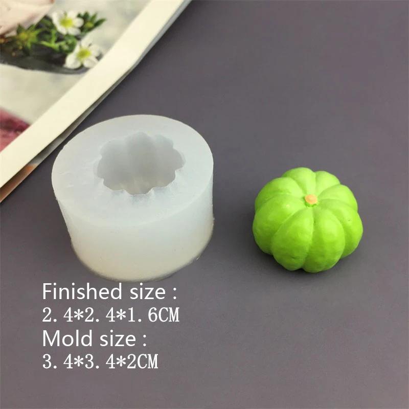 Pumpkin Silicone Candle Mold Creative Vegetable Aromatherapy Resin Mold Baking Tools 3D Halloween Cake Decoration Craft Supplies