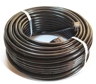 30M CAT6A Outdoor LAN Cable, Double Sheathed, PoE Compatible, Category 6A, Outdoor Use, with Connectors, UV Resistant, Flame Retardant, Weather Resist
