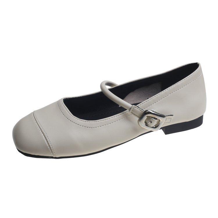 Flat Mary Jane Single Shoes Women Shoes Spring and Fall Summer Silver Soft Bottom Ladybird Shoes Female