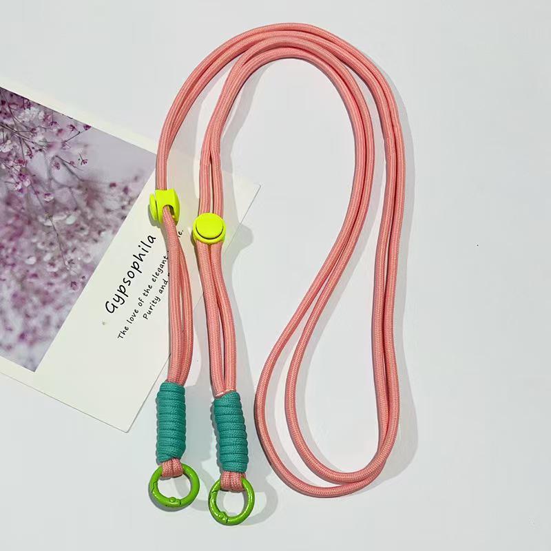Adjustable Braided Mobile Phone Lanyard with Detachable Crossbody Strap and Shoulder Chain