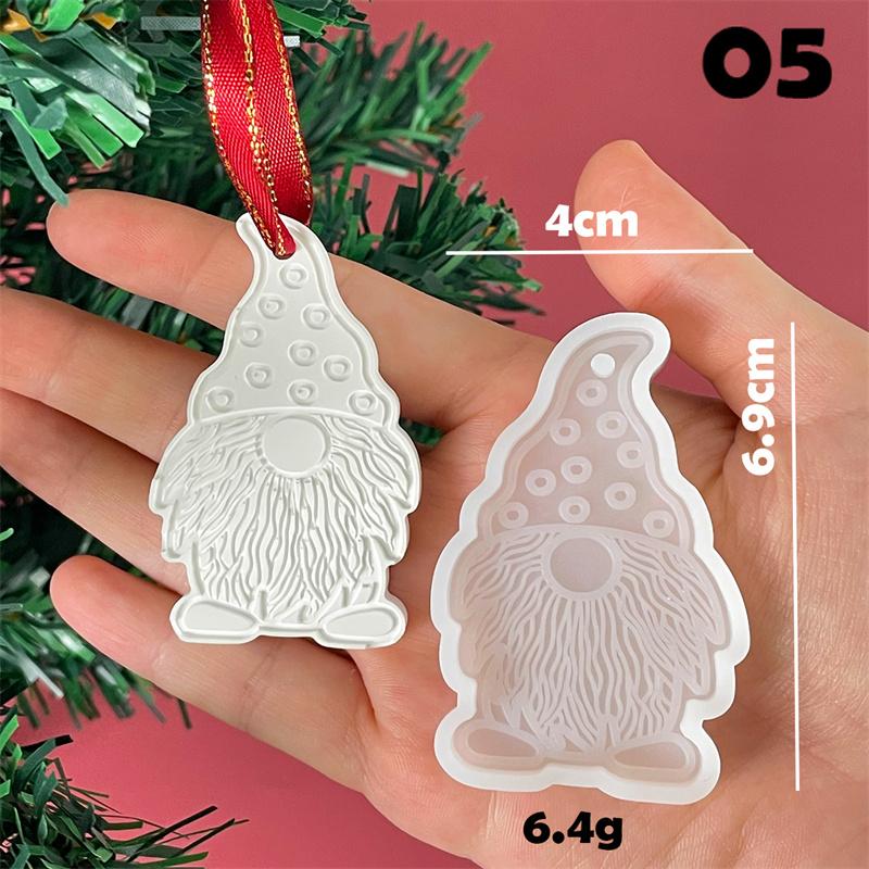 

Christmas Supplies DIY Dwarf Epoxy Resin Molds Christmas Tree Pendant Silicone Mold Dwarf Keychain Pendants Hanging Tags Crafts