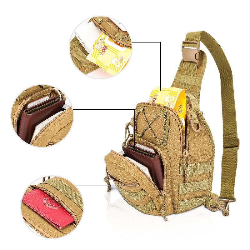 Tactical Shoulder Bag Nylon High Quality Bag Compact for Outdoor Sports Camping Hunting Adventure Single Shoulder Chest Backpack