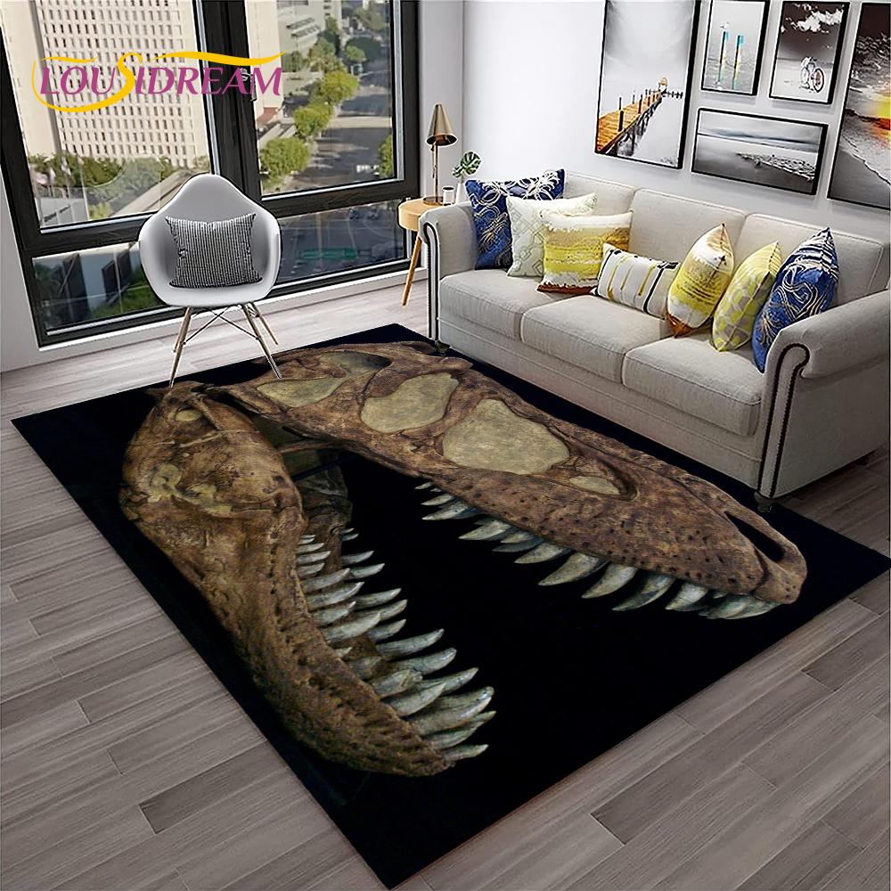 Animal Fossil Dinosaur 3D Series Carpet HD Rug for Home Living Room Bedroom Sofa Doormat Decor,kids Area Rug Non-slip Floor Mat