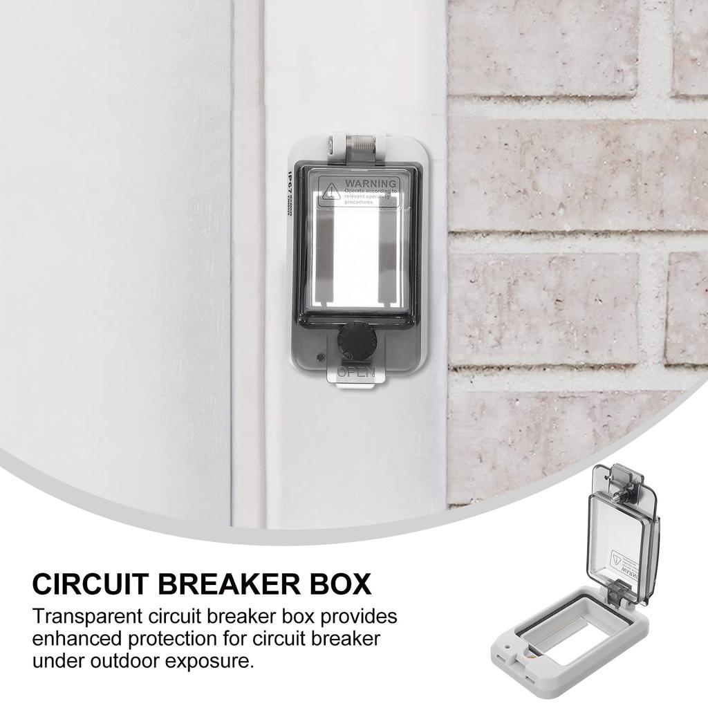 Waterproof Circuit Breaker Clear 2 Way Distribution Box Outdoor Electrical Protection Cover Durable Pc Power Supply Enclosure