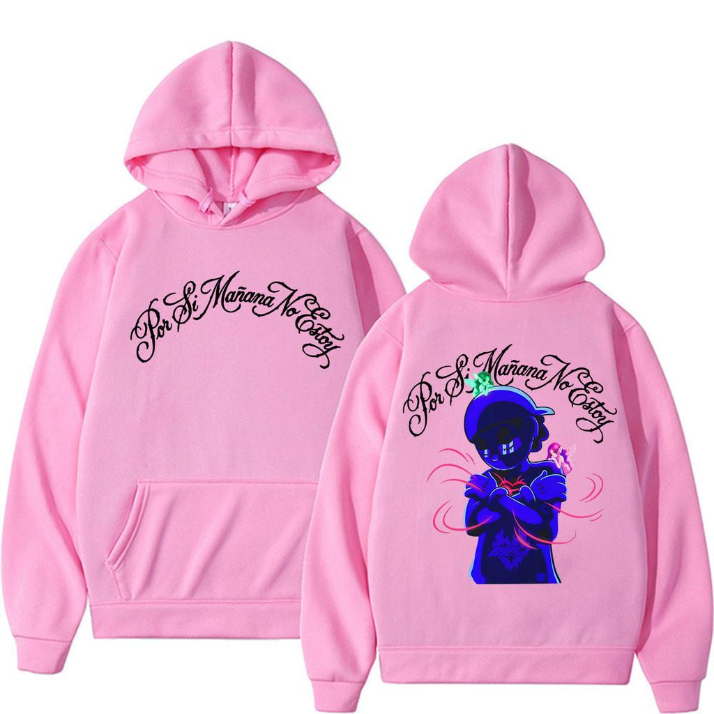 Omar Courtz Por Si Manana No Estoy Tour Felpe Uomo Donna Moda Hip Hop Felpa Retro Felpa con Cappuccio a Manica Lunga