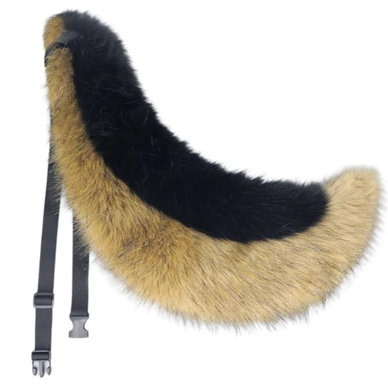 Animal Cosplays Costume Fauxs Furs Wolf Cats Foxes Wolf Fuzzy Tail Ears Headbands Halloween Party Costume Accessories