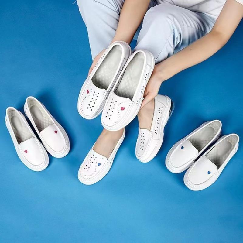 Medical care work shoes Hospital professional nurse shoes Leather platform sole single shoes Non-slip comfortable breathable soft sole nurse shoes