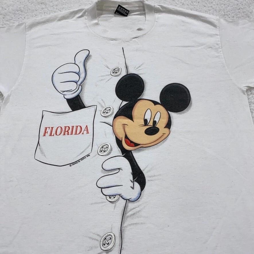 

vintage 90s MICKEY MOUSE FLORIDA WALT DISNEY T-Shirt LARGE single stitch S