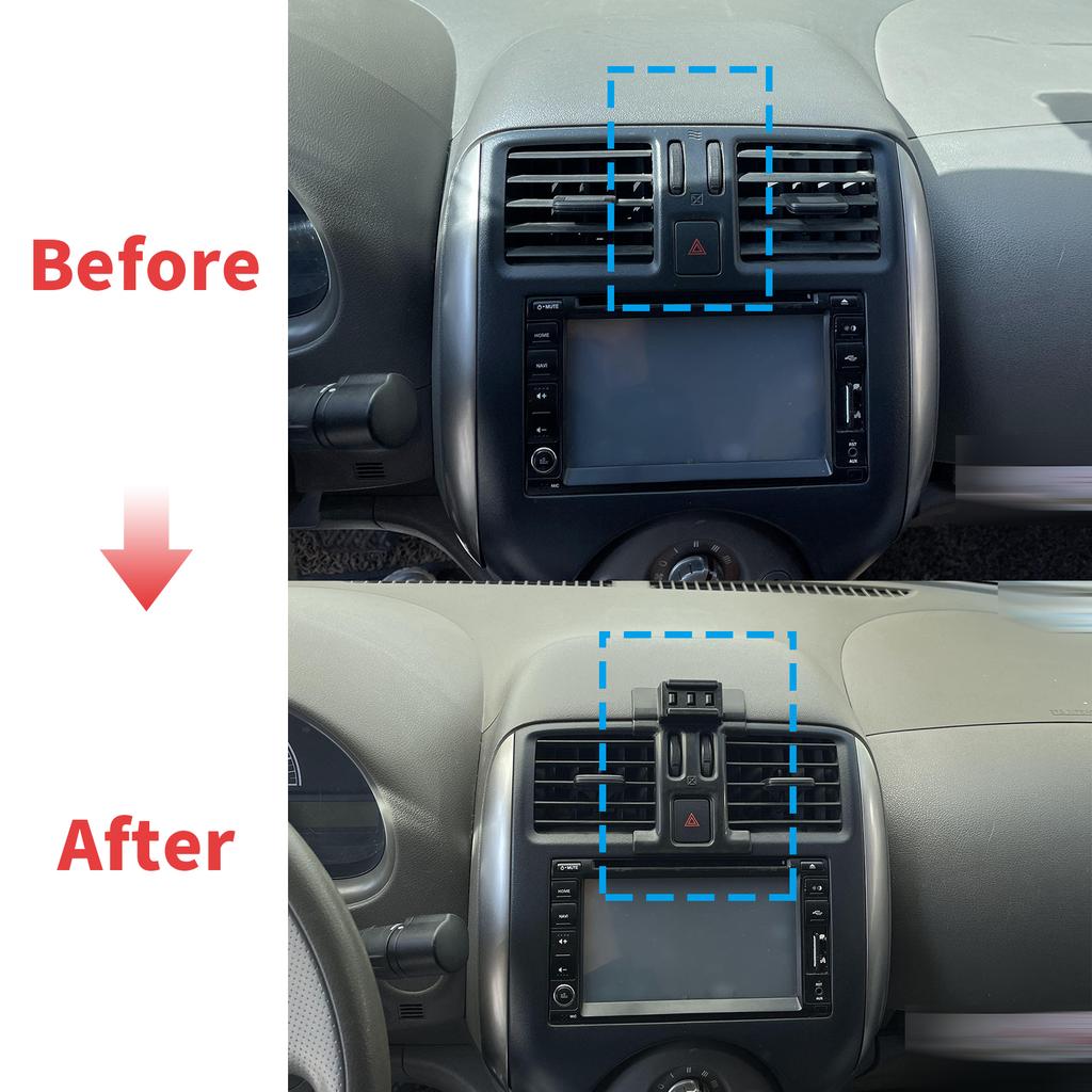 for Nissan Armrest Versa Sunny N17 2011 2012 2013 Car Mobile Phone Holder GPS Bracket Navigation Stand Auto Accessories