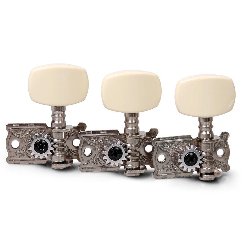 Classical Open Type Folk Guitar String Tuning Pegs - Wooden Headstock & Post Accessories