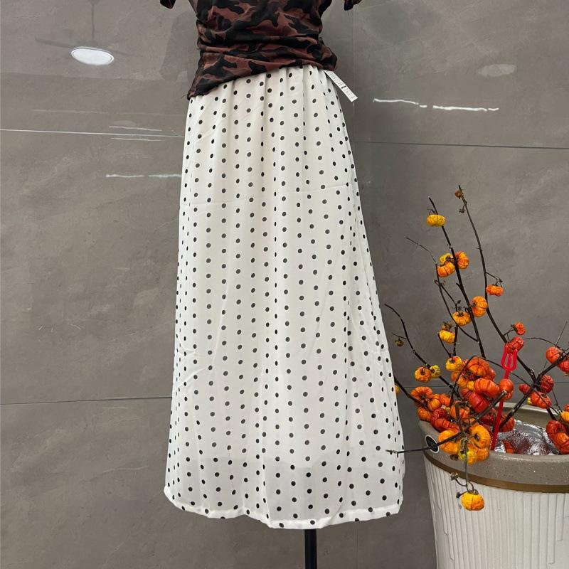

Spring 2025 Women s French Polka Dot High Waist A-line Skirt L for ~115 jin