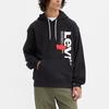 Levis Letter Print Pullover Hoodie Long Sleeve Sweatshirt Men Hoodies Black 38479-0218