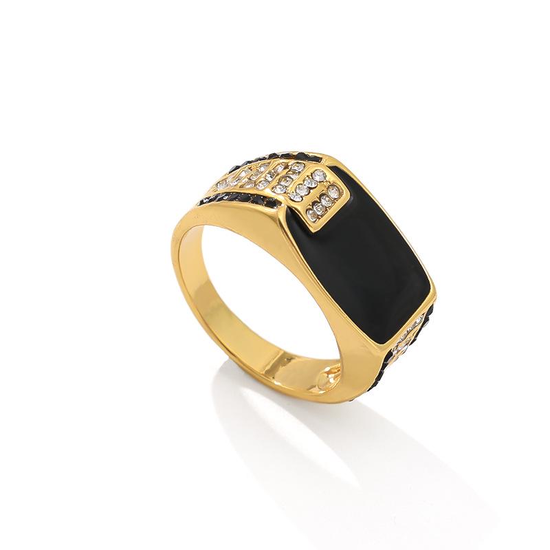 Bague Vintage Audacieuse pour Homme Incrustée de Diamants
