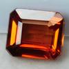 7.65 Carat Natural Stunning Orange Sapphire CERTIFIED Emerald Cut Loose Gemstone A-4215