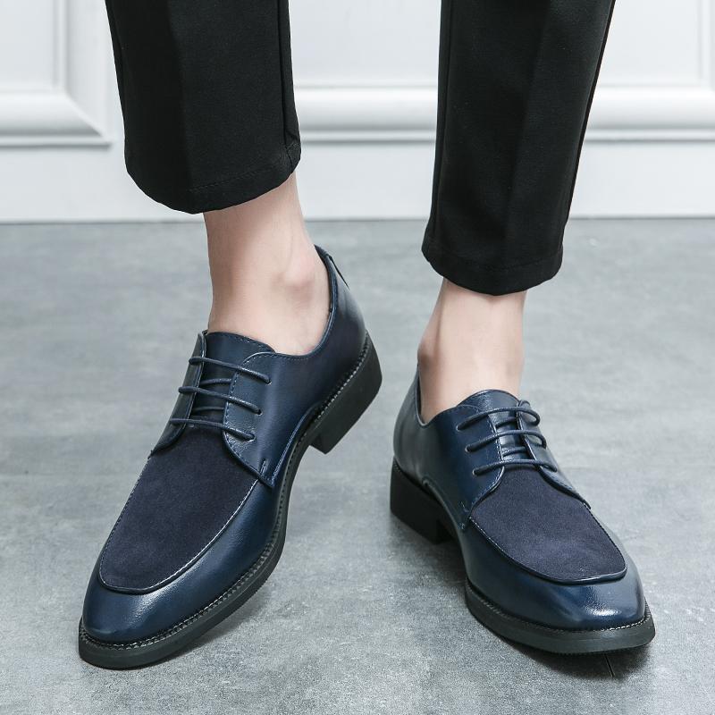 Leather Men Fashion Oxfords Shoes Male Comfortable Business Shoe Lace-Up Classic Men Shoes for Wedding All-match Male Footwear