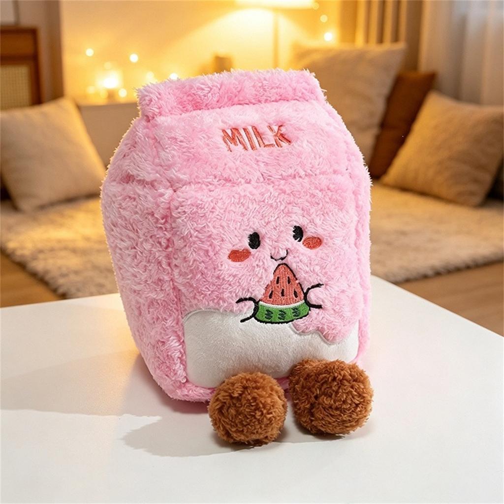 Cute Milk Carton Plush Toy Soft Stuffed Animal for Gifts Decoration