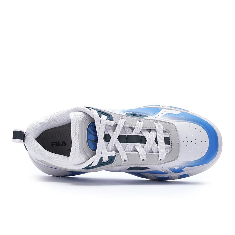 New FILA Wear Resistant Low Top Skateboard Shoes Men's Rain Mist Gray/Dove Gray F12M431201FND