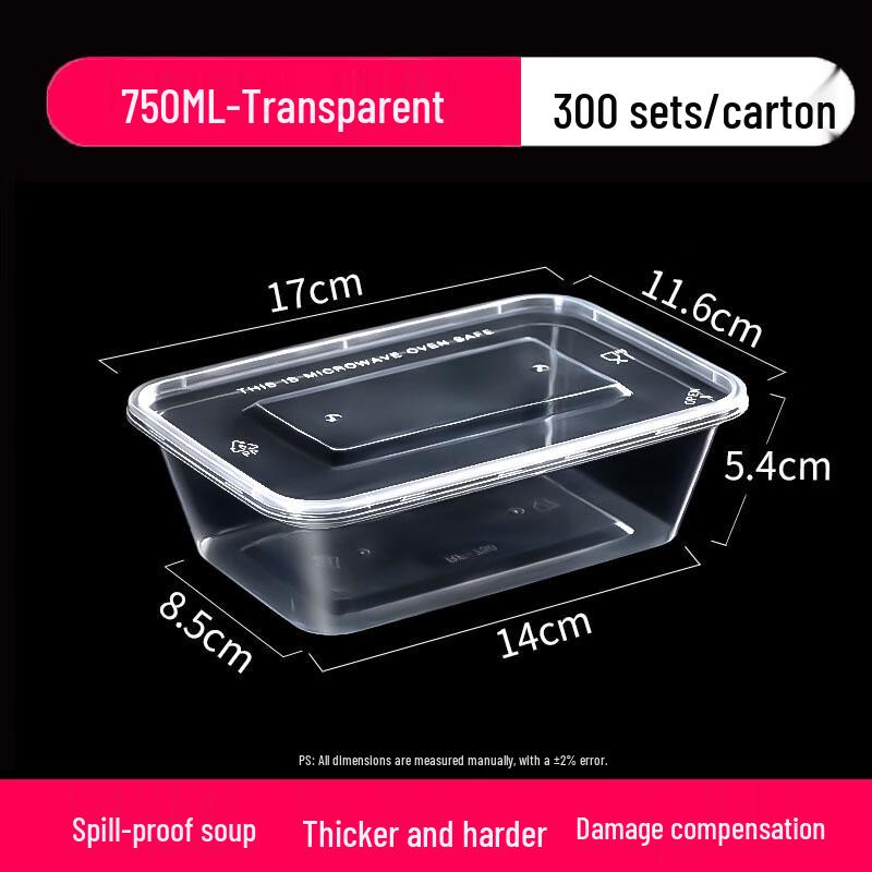 Disposable Rectangular Food Container with Lid