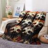 1PC Animals Print Flannel Blanket, High quality Comfortable for All Seasons, Home Decor, Warmth and Comfort