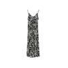 LANGZI Elegant Floral Cami Ruched Midi Dress