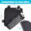 Bike Triangle Frame Bag - Bicycle Cycling Storage Triangle Top Tube Front Pouch Saddle Bag for Road and Mountain Bikes , Black