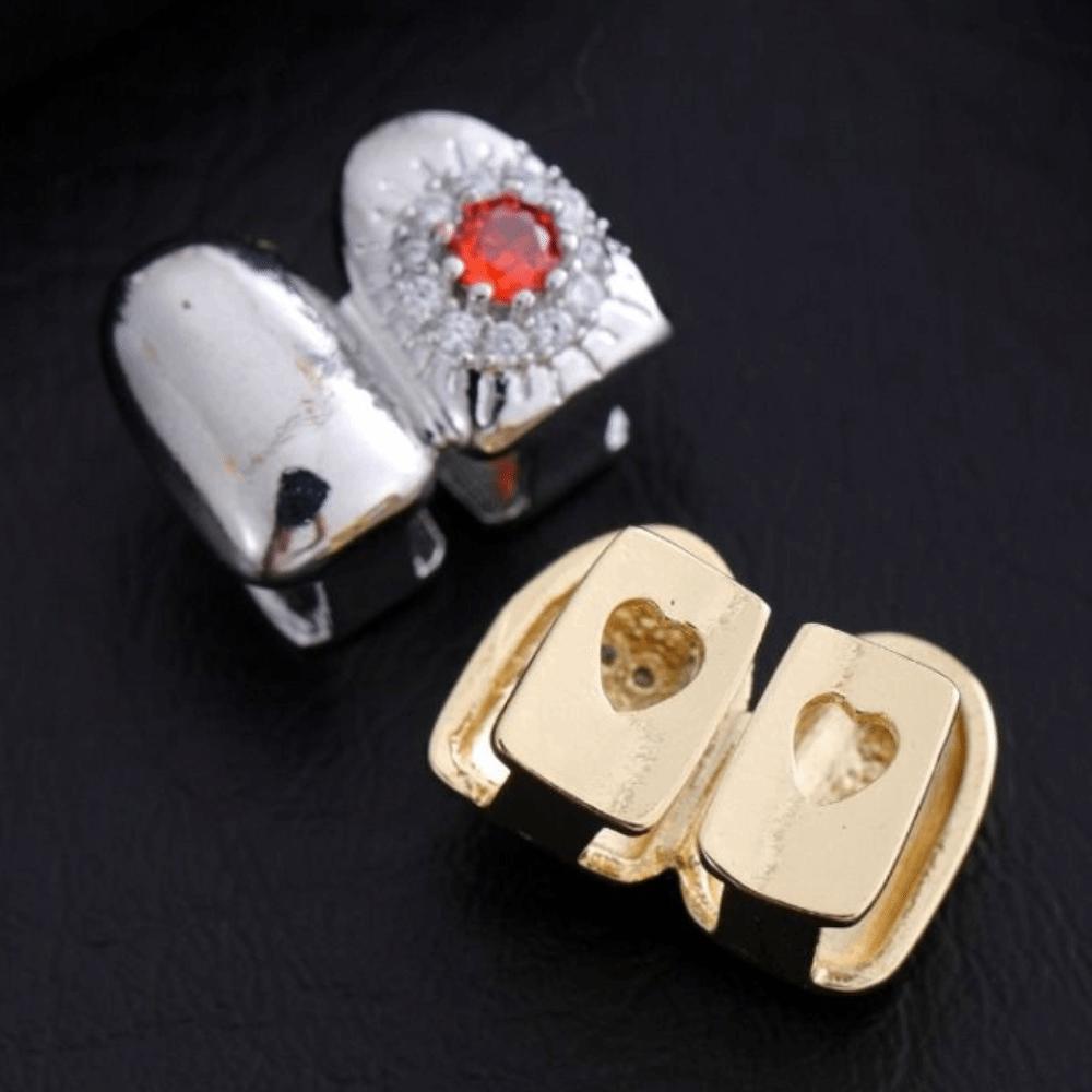 Capsules de Dents Strassées Amovibles Charme Dents Grillz Tendance Hommes Femmes Bijoux Rapper