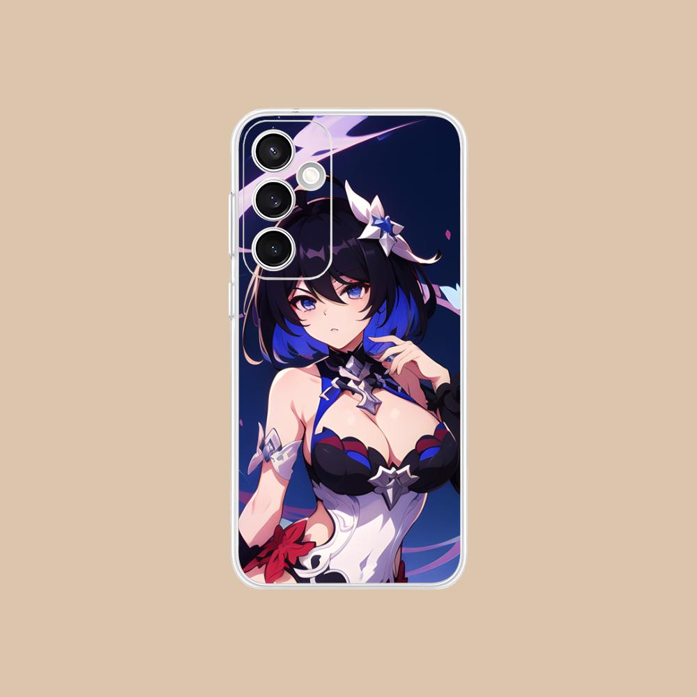 HSR Seele Clear Mobile Phone Case for Samsung Galaxy S25 S24 S23 S22 S21Plus FE Ultra Colorful Cover