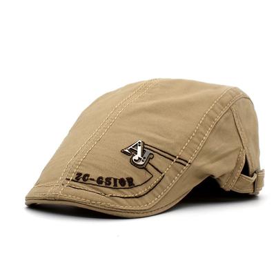 New Hat, Men's Beret Embroidered Alphabet Forward Hat, Vintage Casual Hat Duck Tongue