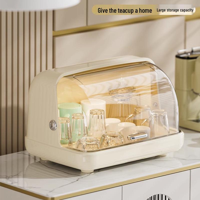 Dustproof Desktop Cup Holder and Draining Tray