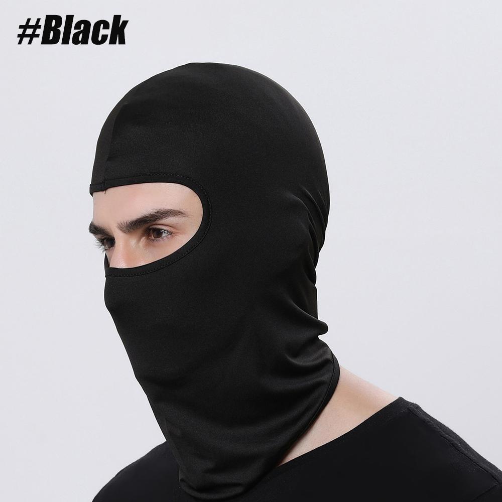 Balaclava Cycling Caps For Men Quick Dry Dustproof Sun Protection Windproof Sports Hood Ski Mask Bicycle Travel чёрный